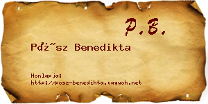 Pósz Benedikta névjegykártya